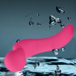 Liquid silicone female masturbation massage device, couple flirting double-headed vibrator, adult sex toy