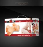 Heidi silicone dildo, half-body small doll, double-hole insertable, male use, imitation of real female genitalia, Heidi half-body silicone dildo BM009258N
