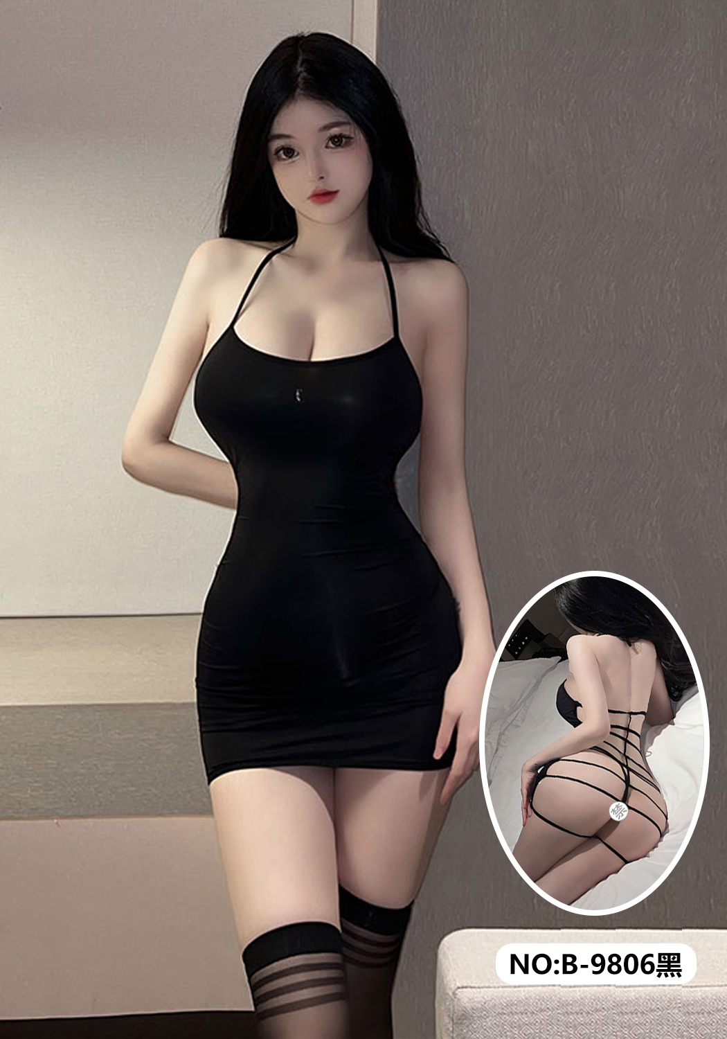 图片43 Sex Clothes B Series-B9806 Black - Image 1